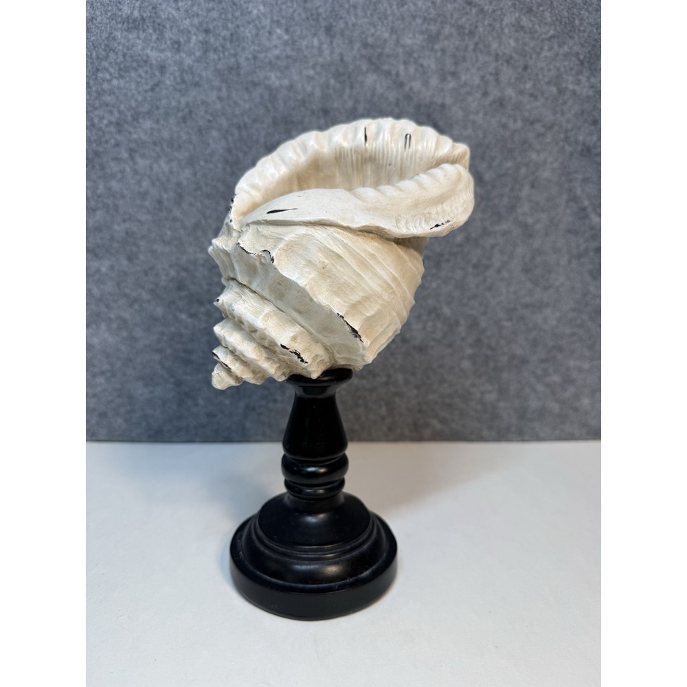 Large Decorative Conch Shell Statue  Beach House Table Accent